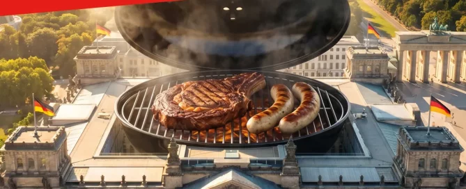 Alles für den Grill bei HTH / ENI. Motiv Berlin Reichstagsgebäude-Kuppel ist ein Kugelgrill